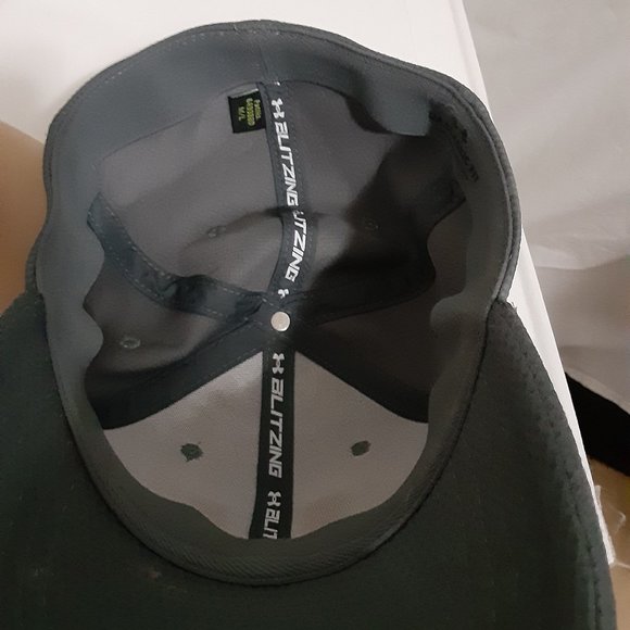 Under Armour Classic Fit Blitzing Hat Men Size M/L Gray Orange Logo - Picture 4 of 4